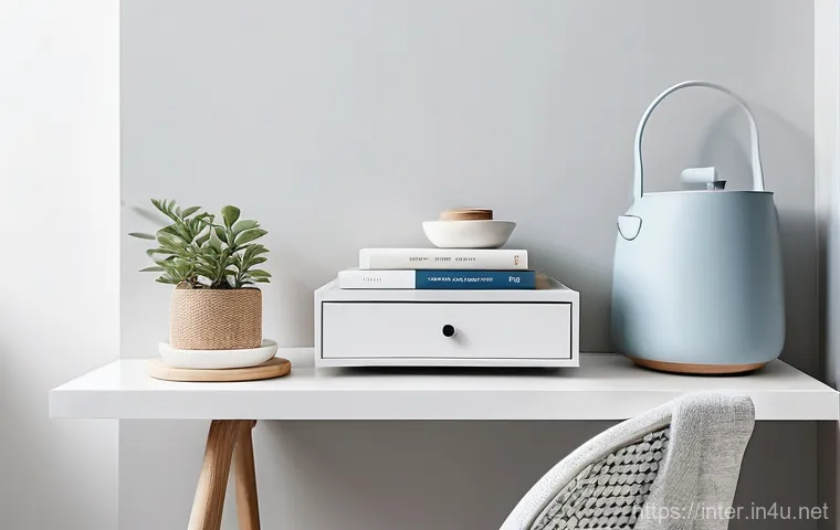 자취방 인테리어 기본 가이드 - A warmly lit studio apartment corner at dusk, exuding a personal and serene atmosphere. A variety of...