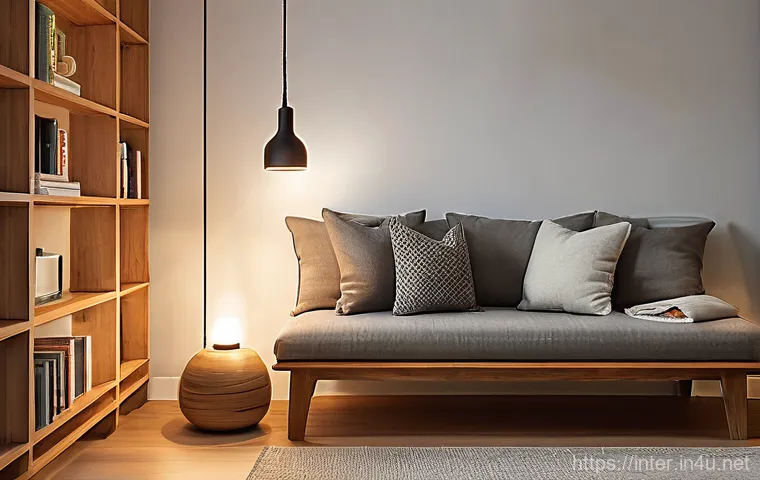 계단 공간 활용법 - Image Prompt 1: Cozy Under-Stairs Reading Nook** 계단 공간 활용법 - Image Prompt 1: Cozy Under-Stairs Reading Nook**